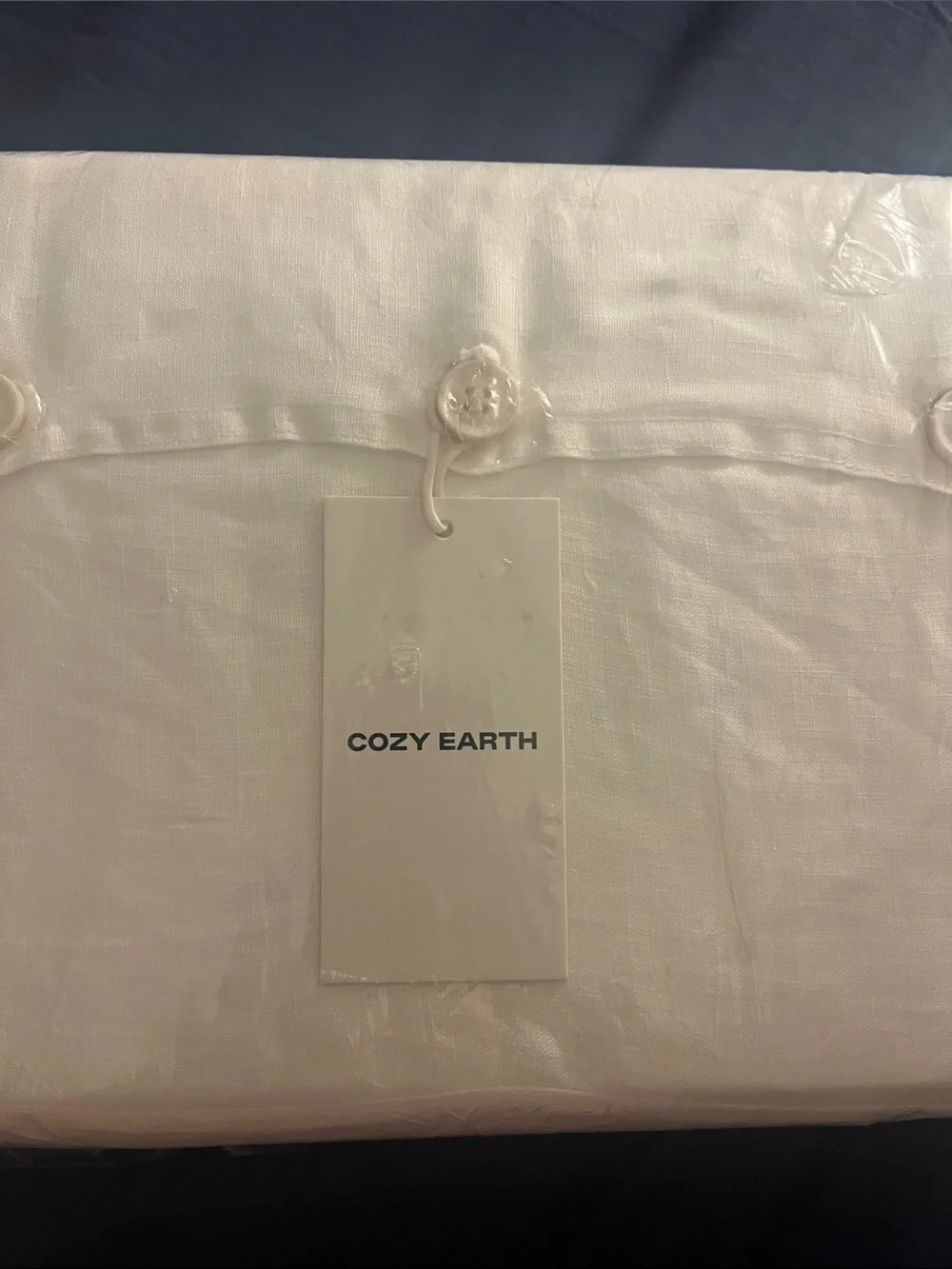 Cozy Earth Linen Duvet Cover White Full / Queen Brand New in Plastic Never Used